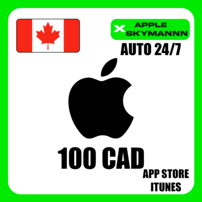 Apple iTunes 100 CAD КАНАДА ПОДАРОЧНАЯ КАРТА АВТО 24/7