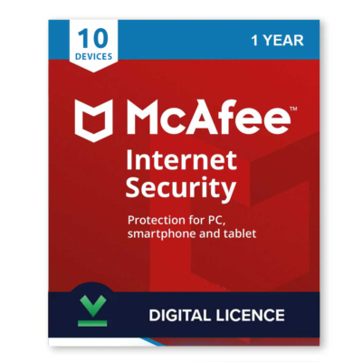 Ключ активации интернет-безопасности McAfee на 1 год дл