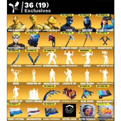 FN (ALL PLATFORMS) | 259 skins (36 paid) | 900 VB