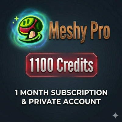 Meshy AI Pro Аккаунт 30 Дней 1100-1300 Кредитов