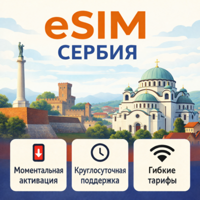 eSIM Сербия→ интернет для путешествий есим