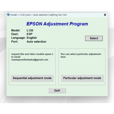 Сброс памперса EPSON AdjProg - L120 L121