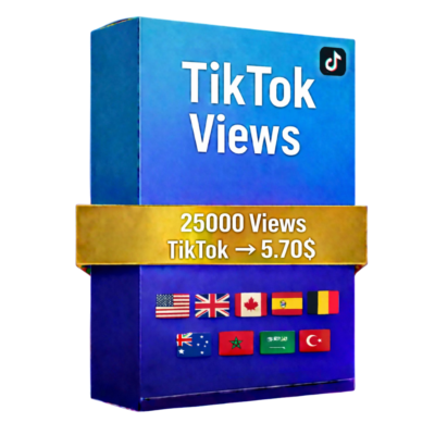 25,000 Просмотры TikTok – Быстрые Качественные Просмотры | Публичные Видео | Без Паро