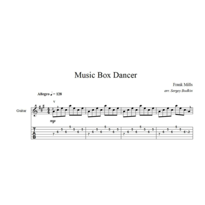 Music Box Dancer (Frank Mills) ноты для гитары