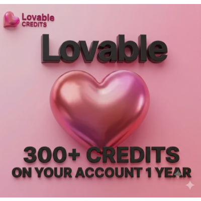 Lovable Pro: 300+ кредитов на ваш счет, 1 год.  (ссылка для активации)