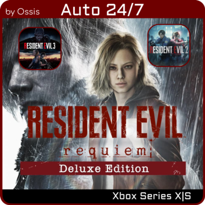 24/7 XBOX Resident Evil Requiem Deluxe, RESIDENT EVIL 3, RESIDENT EVIL 2