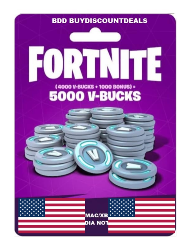 ФОРТНАЙТ КОД 5000 VBUCKS КЛЮЧ В БАКСЫ FORTNITE KEY USA