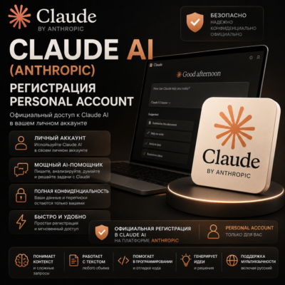 CLAUDE AI | АККАУНТЫ | РЕГИСТРАЦИЯ С SMS-ПОДТВЕРЖДЕНИЕМ | ANTHROPIC