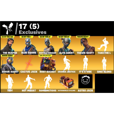 FN | The Reaper | Travis Scott (ALL PLATFORMS) | 49 skins (22 paid) 700VB