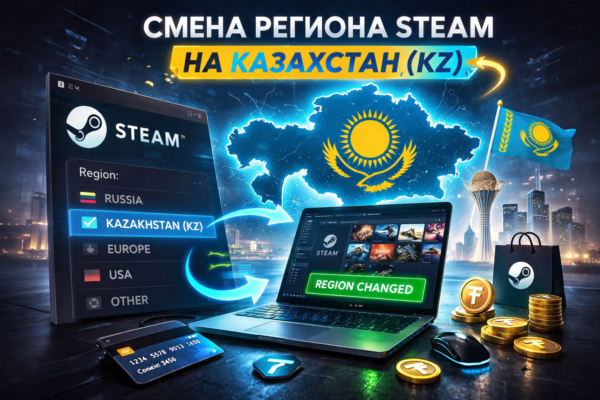 💥🟠✨ STEAM 🔥СМЕНА РЕГИОНА АККАУНТА НА КАЗАХСТАН 💥💥 ЛЮБЫЕ АККАУНТЫ🟠✨