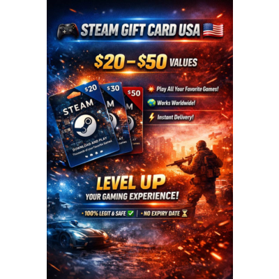 🎮 Steam Gift Card USA 🇺🇸 | $20–$50 | ⚡ Быстрая доставка | 🎯 Игры без границ