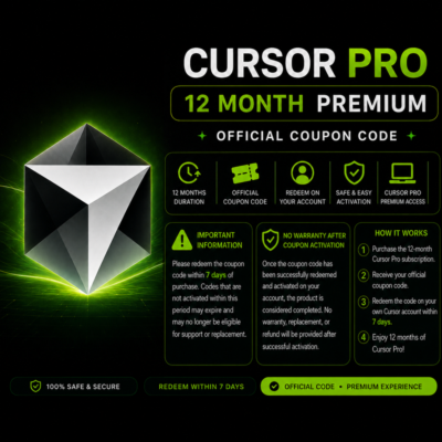 Cursor AI PRO — 12 месяцев — официальный код купона — быстрая доставка