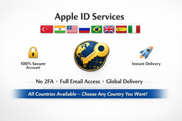 Apple ID 🌍 🇹🇷🇮🇳🇺🇸🇷🇺🇧🇷🇬🇧🇪🇸Global Delivery Приватный доступ • Без 2FA🚀