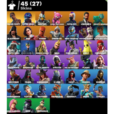 FN • Travis Scott • Psycho Bandit • John Wick • Astro Jack • 45 скинов