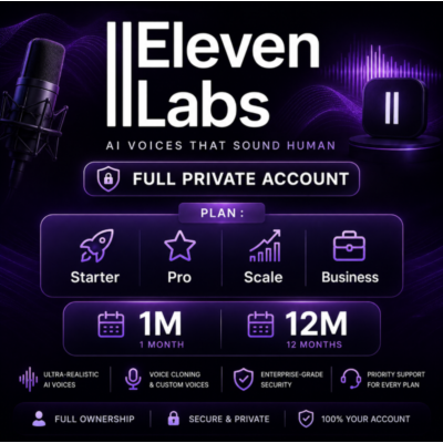Личный аккаунт Eleven Labs на 1 месяц | Elevenlabs