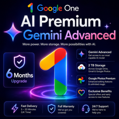 Google One AI Premium — 6 месяцев Gemini Advanced | Обновление | Быстрая доставка