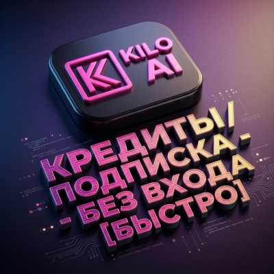 KILO AI КРЕДИТЫ/ПОДПИСКА - БЕЗ ВХОДА [БЫСТРО]
