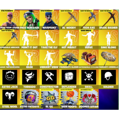 FN OG STW (ВСЕ ПЛАТФОРМЫ) | 186 скинов (16 платных) | Полный доступ