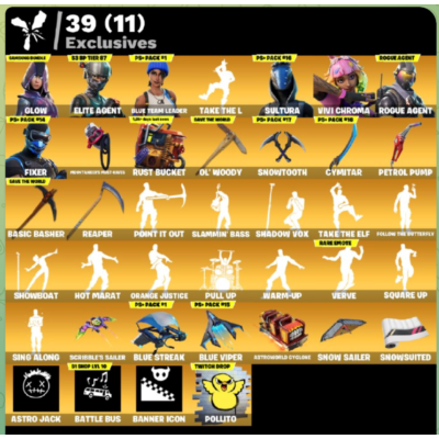 FN | Elite Agent, Glow, Rogue Agent,Take The L | 261 skins (45 paid) 750 VB