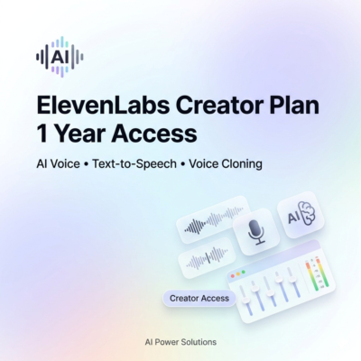 ElevenLabs Creator Subscription 1 month - Private Account