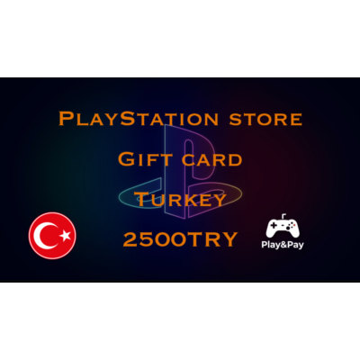 Карта пополнения PSN Турция 2500TRY