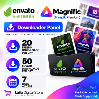 Envato Elements + Freepik Premium — Загрузка панели — 7 дней — Авто