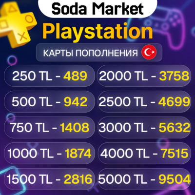 PSN - PlayStation Network Карта - TRY ∙ АВТОДОСТАВКА