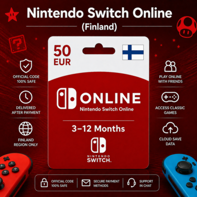 Nintendo Switch Online (Финляндия) 3–12 месяцев | Подписка Nintendo