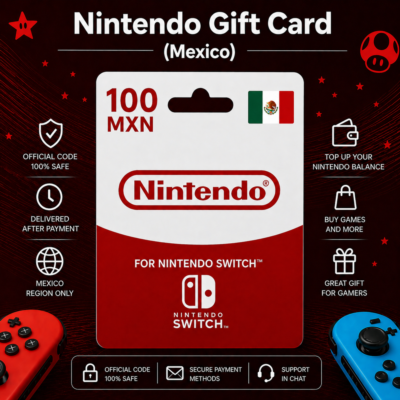 Nintendo Gift Card (Мексика) 100–1000 MXN | Код пополнения Nintendo