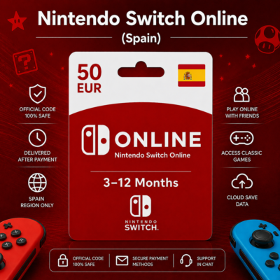 Nintendo Switch Online (Испания) 3–12 месяцев | Подписка Nintendo