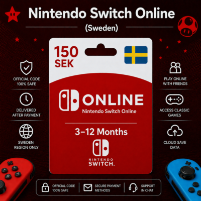 Nintendo Switch Online (Швеция) 3–12 месяцев | Подписка Nintendo