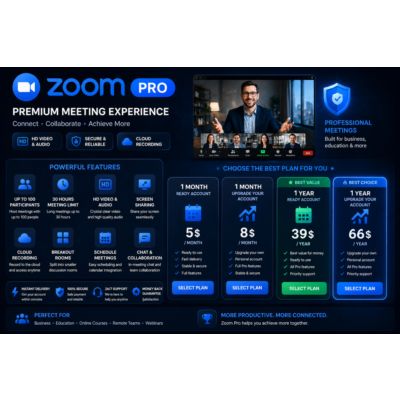 Zoom Pro премиум аккаунт все тарифы