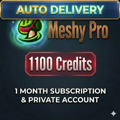 Meshy AI Pro Аккаунт 1100-1300 Кред 30Д Автовыдача