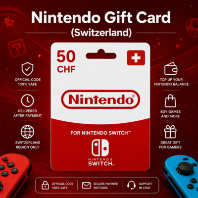 Nintendo Gift Card (Швейцария) 20–150 CHF | Код пополнения Nintendo