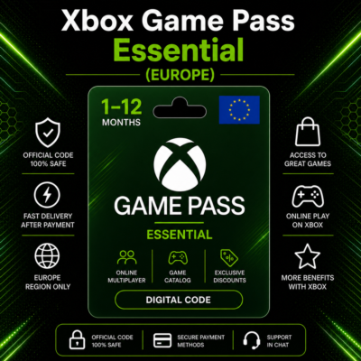 Xbox Game Pass Essential (Европа) 1–12 месяцев | Код активации Xbox