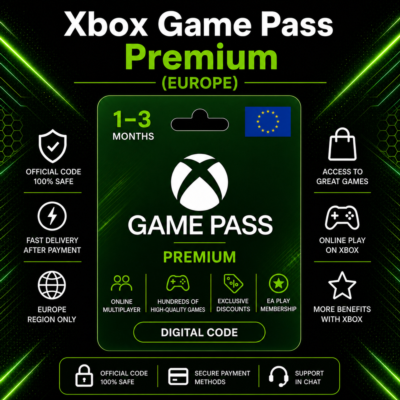 Xbox Game Pass Premium (Европа) 1–3 месяца | Код активации Xbox