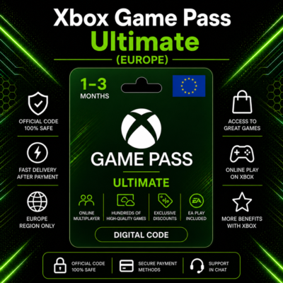 Xbox Game Pass Ultimate (Европа) 1–3 месяца | Код активации Xbox