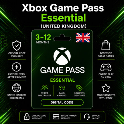 Xbox Game Pass Essential (Великобритания) 3–12 месяцев | Код активации Xbox