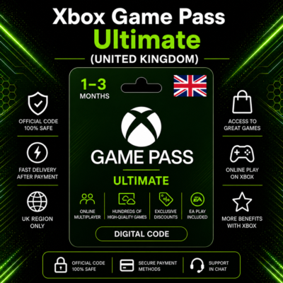 Xbox Game Pass Ultimate (Великобритания) 1–3 месяца | Код активации Xbox