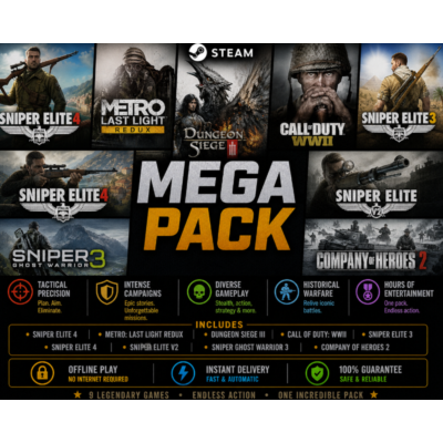 Call of Duty: WWII, Sniper Elite 2,3,4, Metro, COh2 / Steam / Оффлайн / Без Очереди