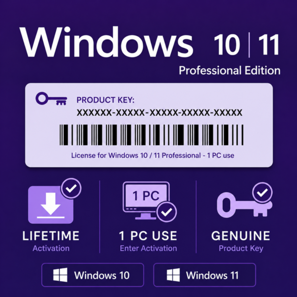 Windows 10 / 11 Home / Pro – Оригинальный ключ активации | Быстрая доставка | 1 ПК