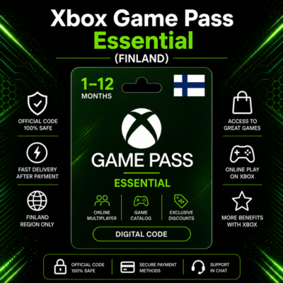 Xbox Game Pass Essential (Финляндия) 1–12 месяцев | Код активации Xbox