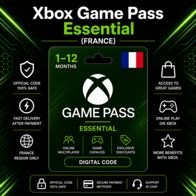Xbox Game Pass Essential (Франция) 1–12 месяцев | Код активации Xbox