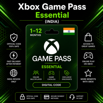 Xbox Game Pass Essential (Индия) 1–12 месяцев | Код активации Xbox