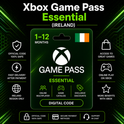 Xbox Game Pass Essential (Ирландия) 1–12 месяцев | Код активации Xbox
