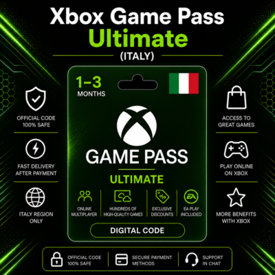 Xbox Game Pass Ultimate (Италия) 1–3 месяца | Код активации Xbox
