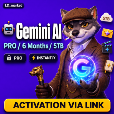 Gemini AI Pro 6 месяцев 5TB - подписка на аккаунт