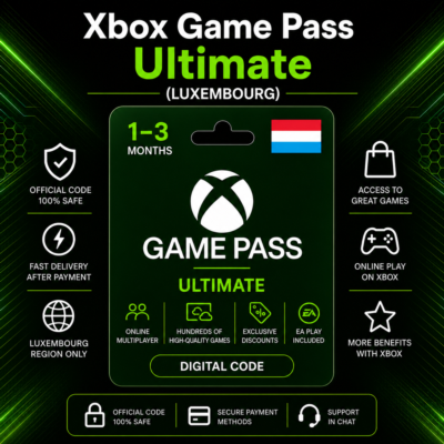 Xbox Game Pass Ultimate (Люксембург) 1–3 месяца | Код активации Xbox