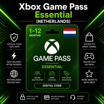 Xbox Game Pass Essential (Нидерланды) 1–12 месяцев | Код активации Xbox