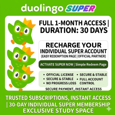 Duolingo Super асабісты месячны план на 30 дзён